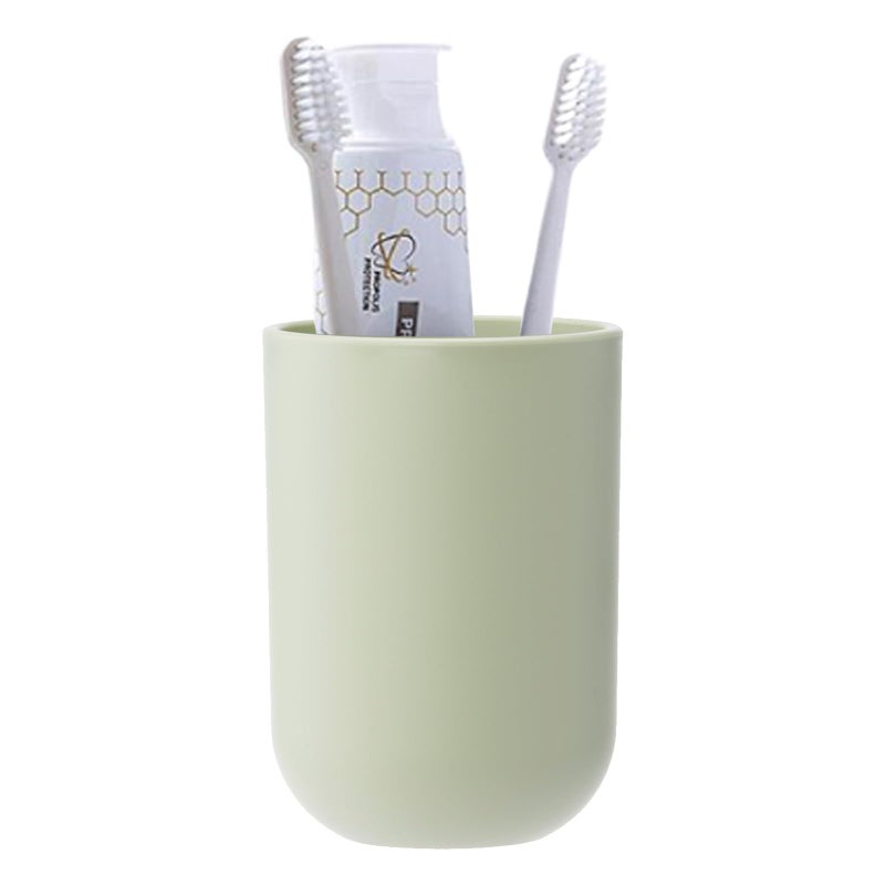UVIVIU Toothbrush Cup, Bathroom Cup, Toothbrush Holder, Bathroom Tumbler, Plastic, 350ml (Light Green) - Image 1